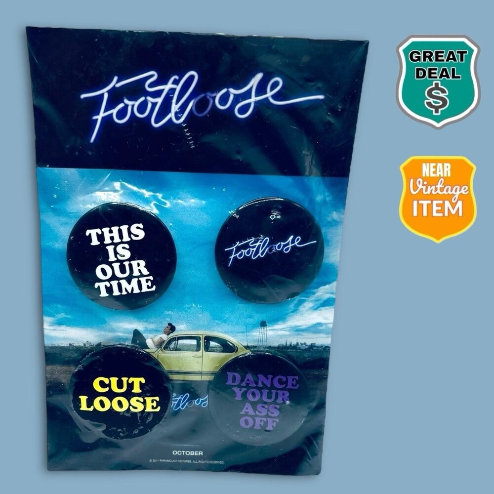 Footloose Collectible Button Pin Set! NEW!